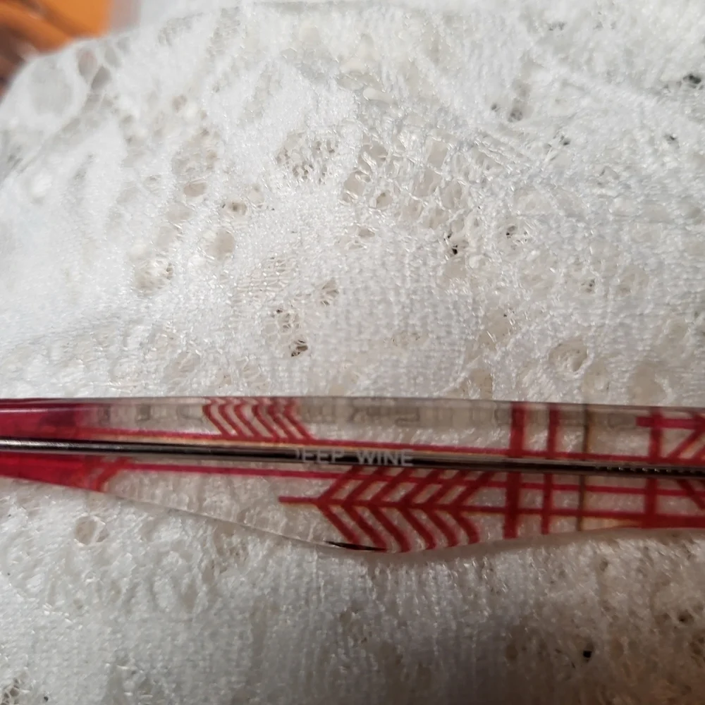 Red Rectangular Glasses